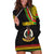 Custom Vanuatu Hoodie Dress Polynesia Circle LT6 Black - Polynesian Pride