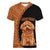 Custom Poodle Dog Women V Neck T Shirt With Polynesian Tribal Tattoo LT6 Female Black - Polynesian Pride