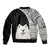 Custom Samoyed Dog Sleeve Zip Bomber Jacket With Polynesian Tribal Tattoo LT6 - Polynesian Pride