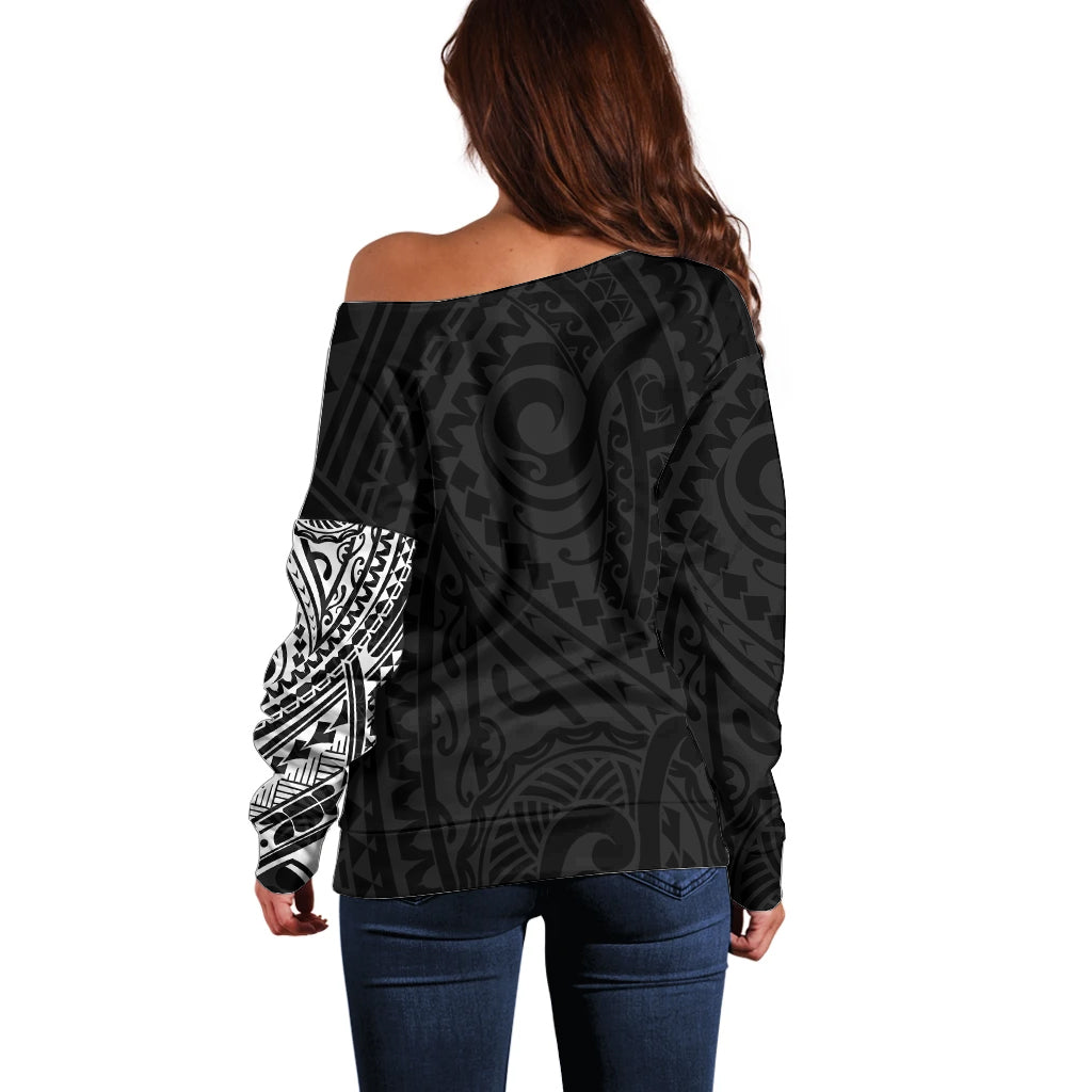 Polynesian Chihuahua Dog Off Shoulder Sweater Dog In My Heart LT6 - Polynesian Pride