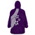 Polynesian Wearable Blanket Hoodie With Plumeria Flower Purple LT6 - Polynesian Pride