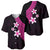 Polynesian Baseball Jersey With Plumeria Flower Pink LT6 - Polynesian Pride