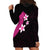 Polynesian Hoodie Dress With Plumeria Flower Pink LT6 - Polynesian Pride