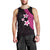 Polynesian Men Tank Top With Plumeria Flower Pink LT6 - Polynesian Pride