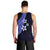 Polynesian Men Tank Top With Plumeria Flower Blue LT6 - Polynesian Pride