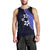 Polynesian Men Tank Top With Plumeria Flower Blue LT6 - Polynesian Pride