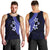 Polynesian Men Tank Top With Plumeria Flower Blue LT6 - Polynesian Pride