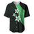 Polynesian Baseball Jersey With Plumeria Flower Green LT6 Green - Polynesian Pride