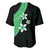 Polynesian Baseball Jersey With Plumeria Flower Green LT6 - Polynesian Pride