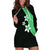 Polynesian Hoodie Dress With Plumeria Flower Green LT6 Green - Polynesian Pride