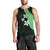 Polynesian Men Tank Top With Plumeria Flower Green LT6 - Polynesian Pride