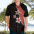 Polynesian Hawaiian Shirt With Plumeria Flower Red LT6 - Polynesian Pride