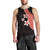 Polynesian Men Tank Top With Plumeria Flower Red LT6 - Polynesian Pride