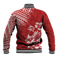 Hawaii Summer Baseball Jacket Mix Polynesian Red LT6 - Polynesian Pride