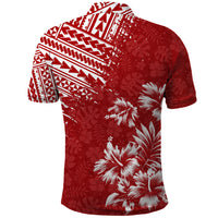 Hawaii Summer Polo Shirt - Mix Polynesian Red LT6 - Polynesian Pride