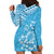 Hawaii Summer Hoodie Dress Mix Polynesian Light Blue LT6 - Polynesian Pride