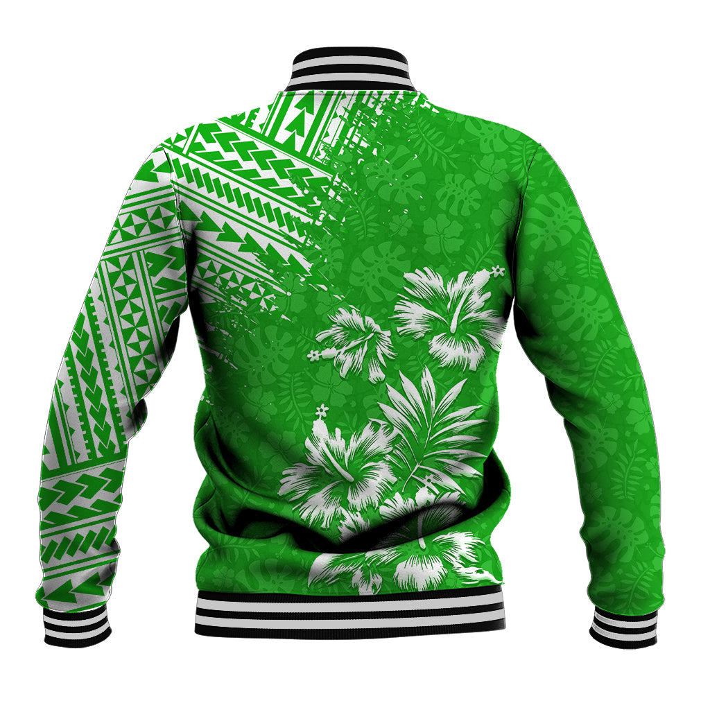 Hawaii Summer Baseball Jacket Mix Polynesian Green LT6 - Polynesian Pride