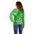 Hawaii Summer Off Shoulder Sweater Mix Polynesian Green LT6 - Polynesian Pride