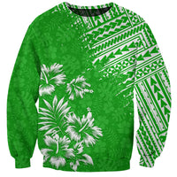 Hawaii Summer Sweatshirt Mix Polynesian Green LT6 Unisex Green - Polynesian Pride