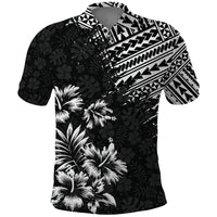 Hawaii Summer Polo Shirt - Mix Polynesian Black LT6 Black - Polynesian Pride