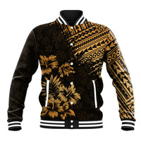Hawaii Summer Baseball Jacket Mix Polynesian Gold LT6 Unisex Gold - Polynesian Pride