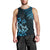 Hawaii Summer Men Tank Top Mix Polynesian Black-Blue LT6 - Polynesian Pride