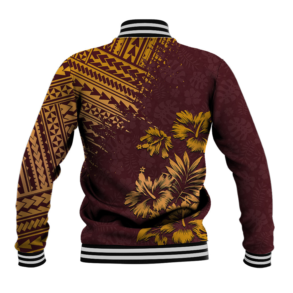 Hawaii Summer Baseball Jacket Mix Polynesian Brown LT6 - Polynesian Pride
