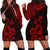 Hawaii Summer Hoodie Dress Mix Polynesian Black-Red LT6 - Polynesian Pride