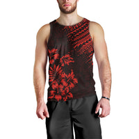 Hawaii Summer Men Tank Top Mix Polynesian Black-Red LT6 - Polynesian Pride