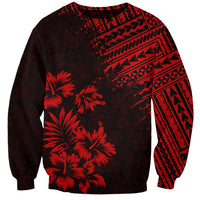 Hawaii Summer Sweatshirt Mix Polynesian Black-Red LT6 Unisex Red - Polynesian Pride
