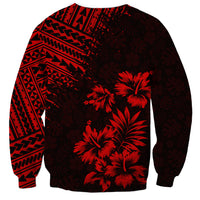 Hawaii Summer Sweatshirt Mix Polynesian Black-Red LT6 - Polynesian Pride