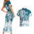 Polynesian Sea Turtle Couples Matching Short Sleeve Bodycon Dress and Hawaiian Shirt Tribal LT6 - Polynesian Pride