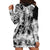 Polynesian Sea Turtle Hoodie Dress Tribal Black LT6 - Polynesian Pride