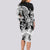 Polynesian Sea Turtle Long Sleeve Bodycon Dress Tribal Black LT6 - Polynesian Pride