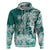 Polynesian Sea Turtle Hoodie Tribal Green LT6 - Polynesian Pride