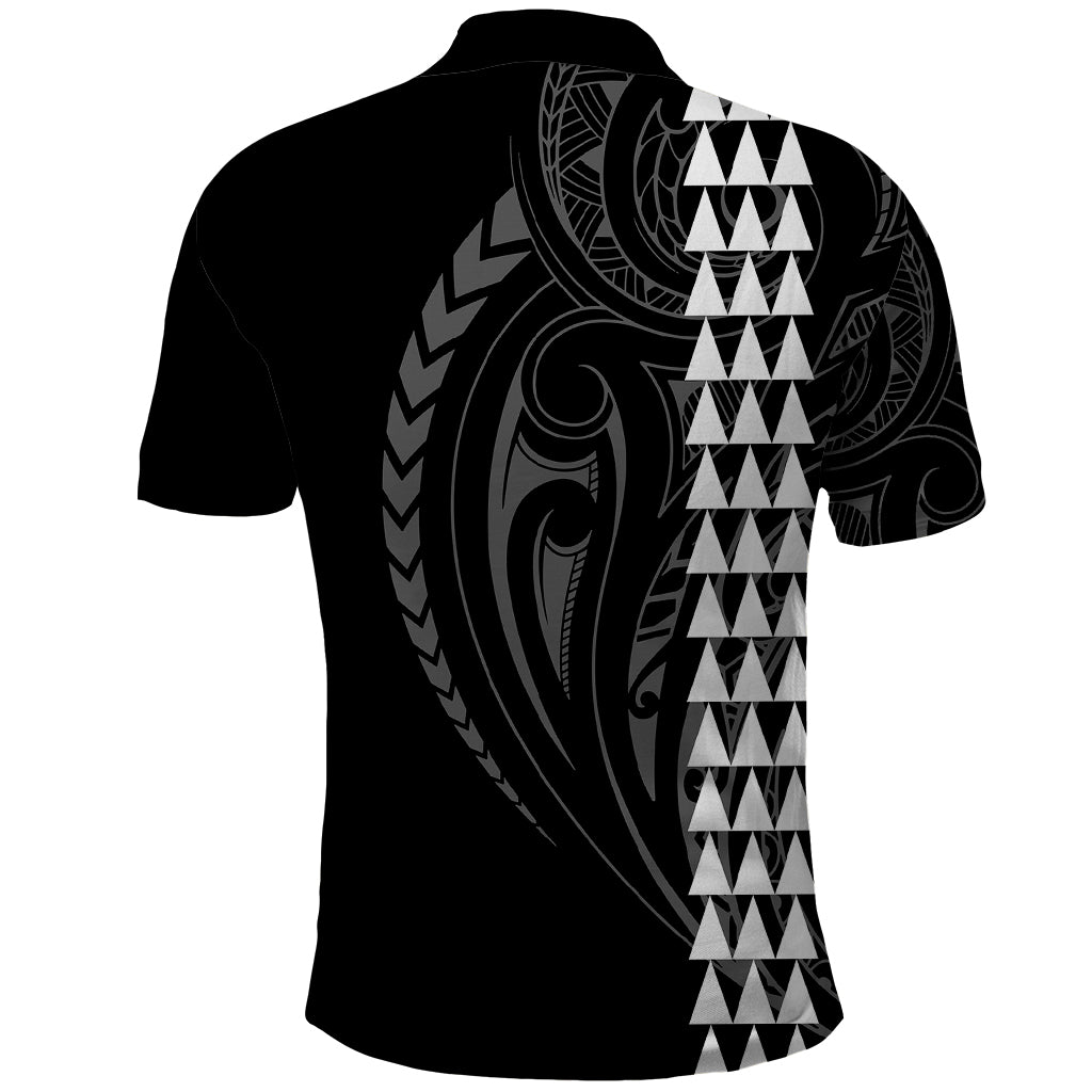 Polynesian Polo Shirt Hawaiian Warrior and Aloha Girl With Hammerhead Shark Tattoos White LT6 - Polynesian Pride