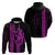 Polynesian Hoodie Hawaiian Warrior and Aloha Girl With Hammerhead Shark Tattoos Purple LT6 - Polynesian Pride