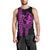 Polynesian Men Tank Top Hawaiian Warrior and Aloha Girl With Hammerhead Shark Tattoos Purple LT6 - Polynesian Pride