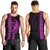 Polynesian Men Tank Top Hawaiian Warrior and Aloha Girl With Hammerhead Shark Tattoos Purple LT6 - Polynesian Pride