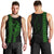 Polynesian Men Tank Top Hawaiian Warrior and Aloha Girl With Hammerhead Shark Tattoos Green LT6 - Polynesian Pride