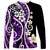 Plumeria Polynesian Long Sleeve Shirt Trending Purple LT6 Unisex Purple - Polynesian Pride