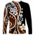 Plumeria Polynesian Long Sleeve Shirt Trending Brown LT6 Unisex Brown - Polynesian Pride