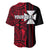 Custom Wallis and Futuna Baseball Jersey Polynesian Tribal Red LT6 - Polynesian Pride