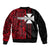 Custom Wallis and Futuna Bomber Jacket Polynesian Tribal Red LT6 - Polynesian Pride