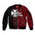 Custom Wallis and Futuna Sleeve Zip Bomber Jacket Polynesian Tribal Red LT6 Unisex Red - Polynesian Pride