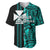 Custom Wallis and Futuna Baseball Jersey Polynesian Tribal Green LT6 Green - Polynesian Pride