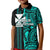 Custom Wallis and Futuna Kid Polo Shirt Polynesian Tribal Green LT6 Kid Green - Polynesian Pride