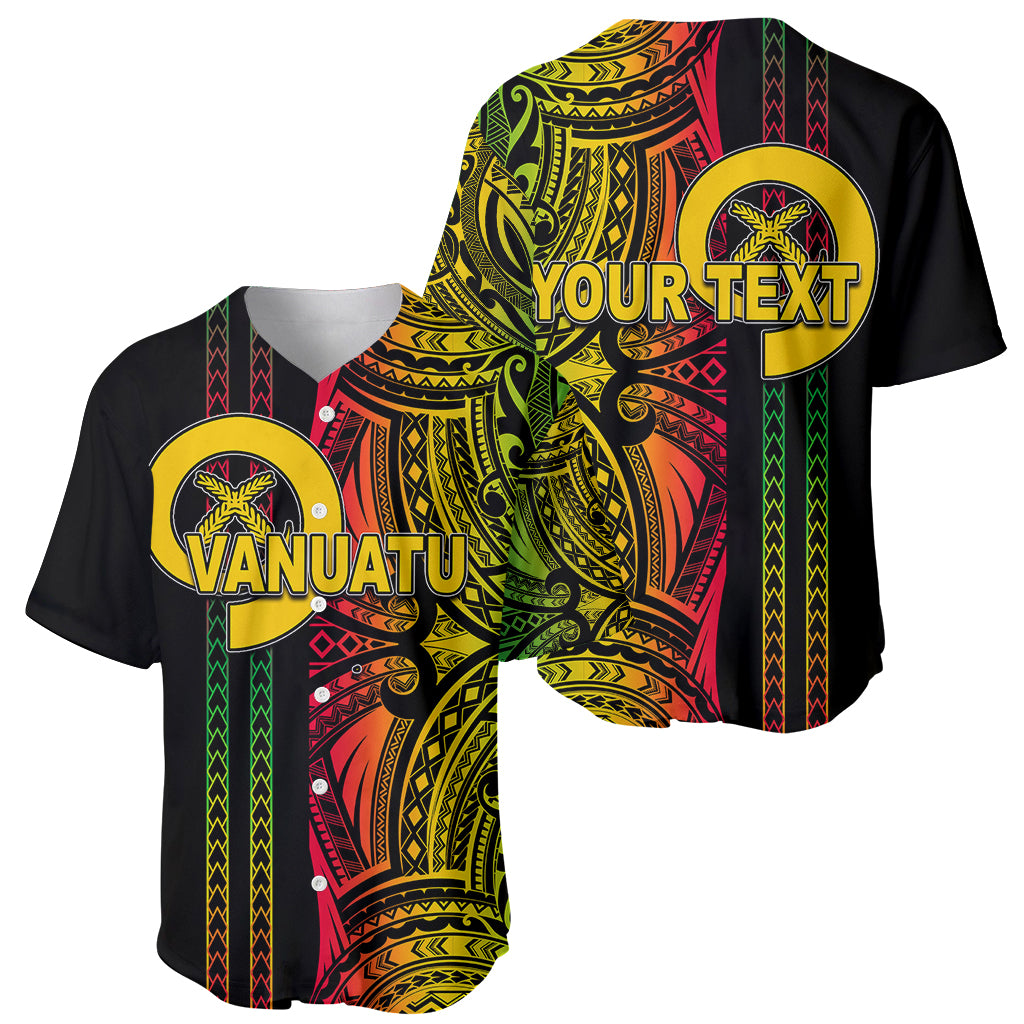 Custom Vanuatu Baseball Jersey Polynesian Tribal LT6 - Polynesian Pride