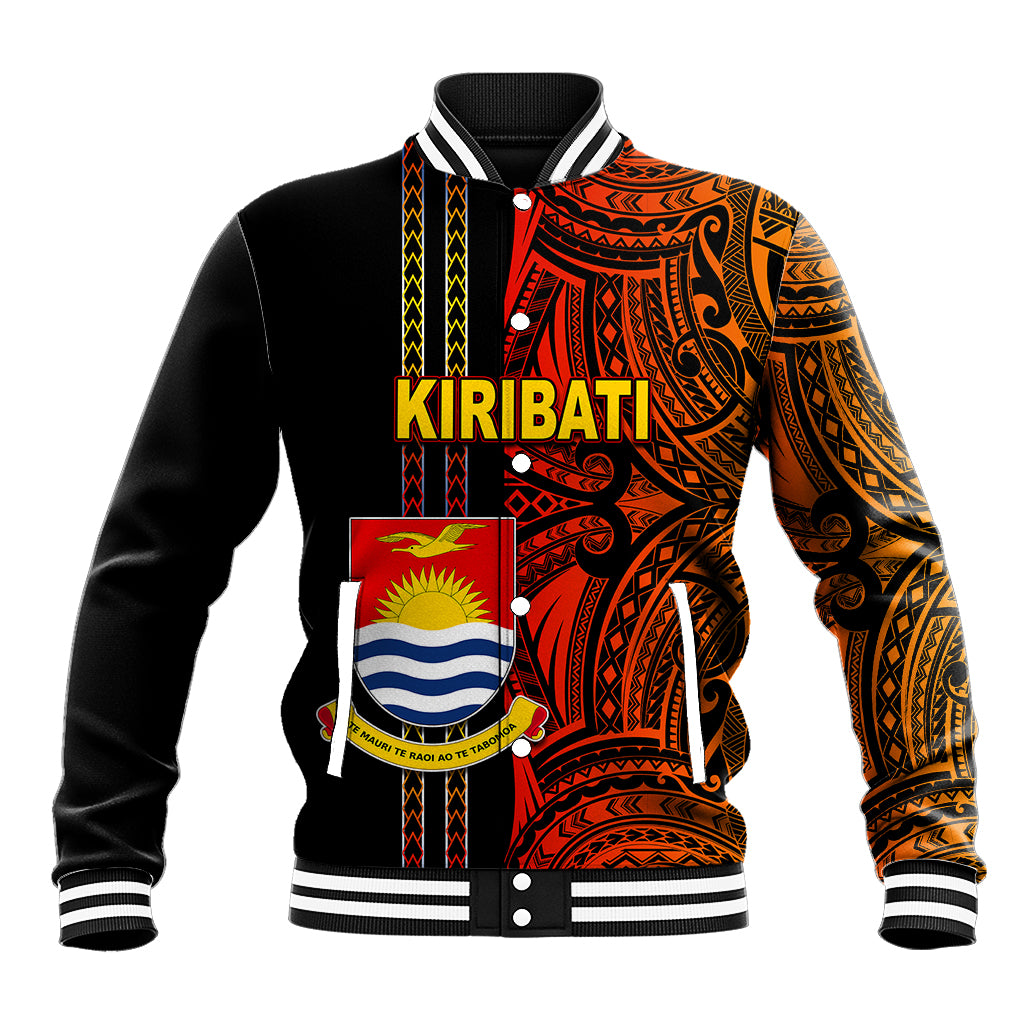 Custom Kiribati Baseball Jacket Polynesian Tribal LT6 Unisex Red - Polynesian Pride