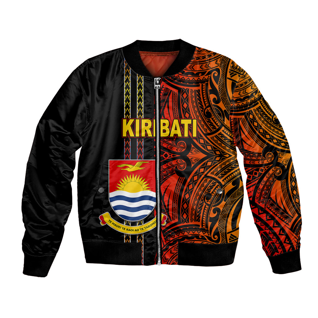 Custom Kiribati Bomber Jacket Polynesian Tribal LT6 Unisex Red - Polynesian Pride